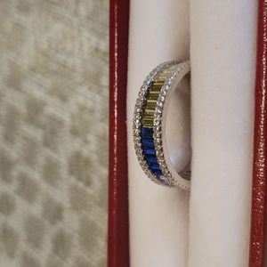 Anillo de Plata Ley 925 ,con Micro set,Clásico, Fashion,Talla 9,